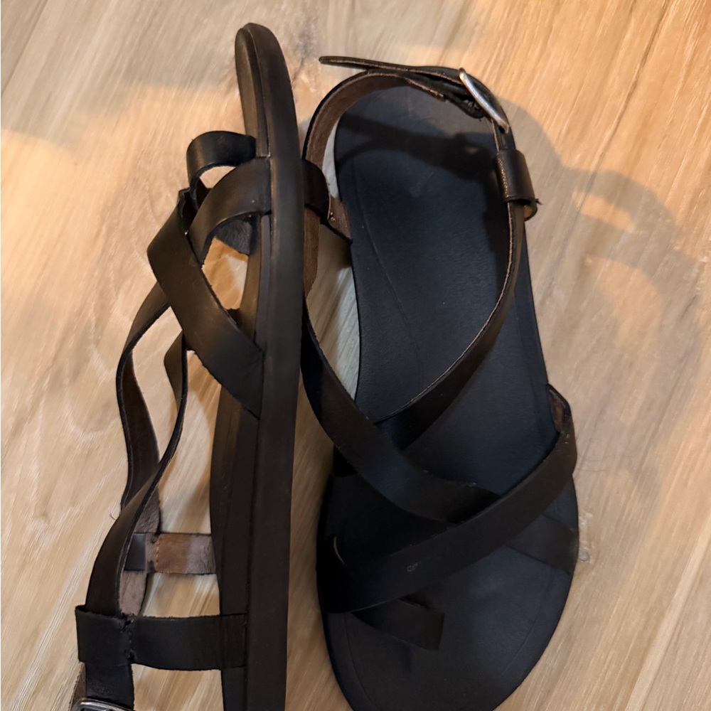OluKai Black Strappy Sandals - Picture 3 of 5